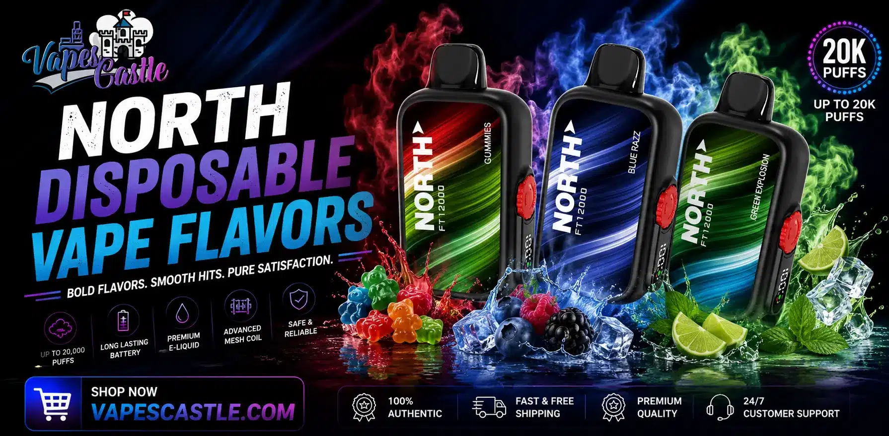 North Disposable Vape Flavors complete 2026 guide featuring the most popular North vape flavor collection