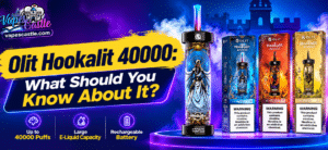 Olit Hookalit 40000 vape featured image with Vapes Castle branding and multiple Olit Hookalit 40000 device flavors